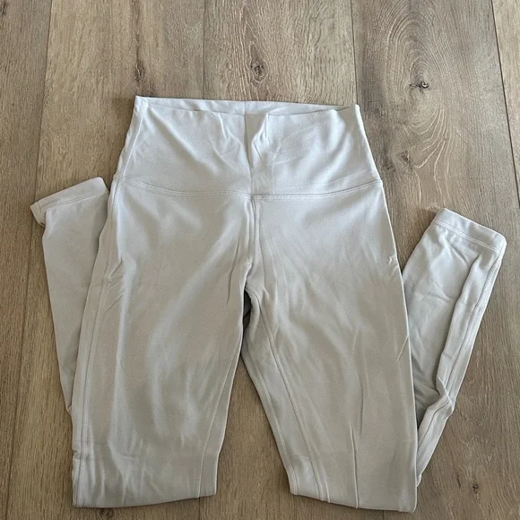 Light Gray High-Waisted Leggings - Picture 1 of 4